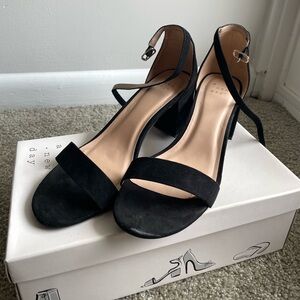 a new day Black Block Heel Sandals